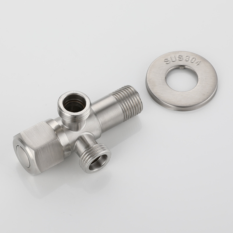 Promotional Stainless Steel Multi Function Water Stop Bathroom Angle Valve Quick Open Toilet Angle Valve