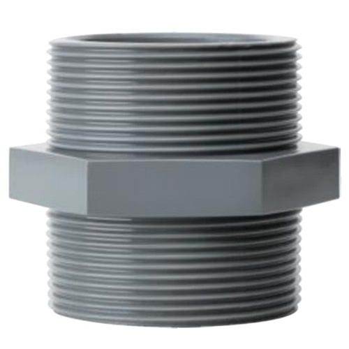 High Quality 1.0MPa Plastic Nipple Pipe Threaded End Fitting UPVC Plumbing Thread Pipe and Fittings PVC Pressure Pipe Fitting for Water Supply DIN Standard