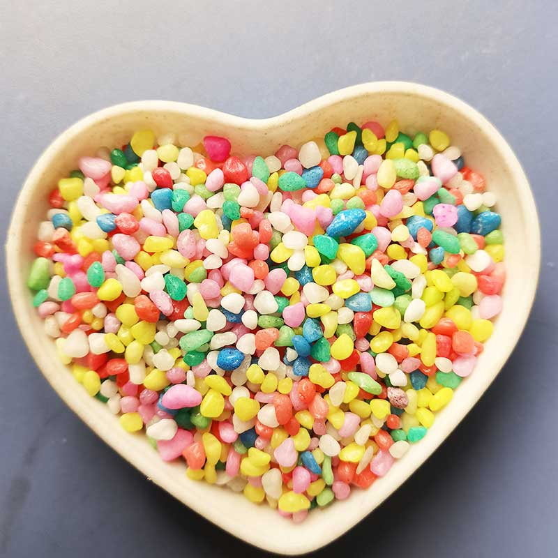 Manufacturer's Natural Stone Colored Gravel Artificial Landscape Pebbles