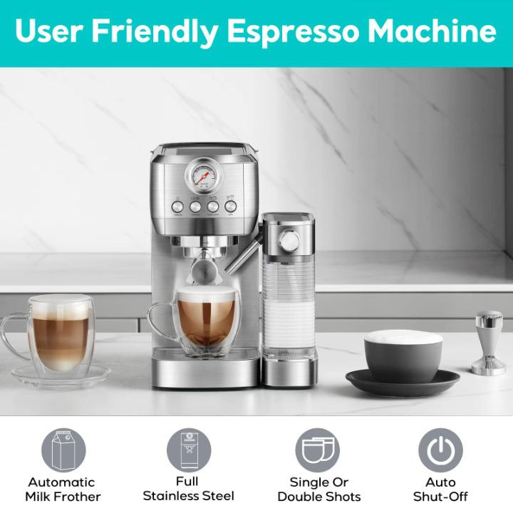 High Quality Automatic Milk Frother Coffee Maker Stainless Steel Coffee Machine