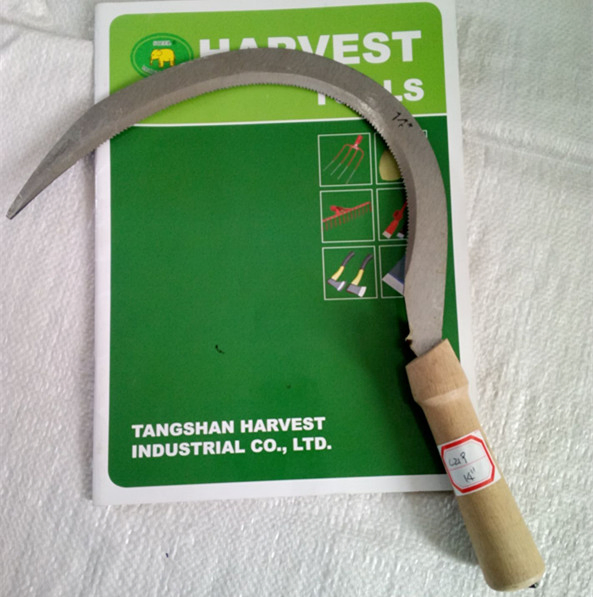 Grass Sickle Wood Handle Steel Sickle
