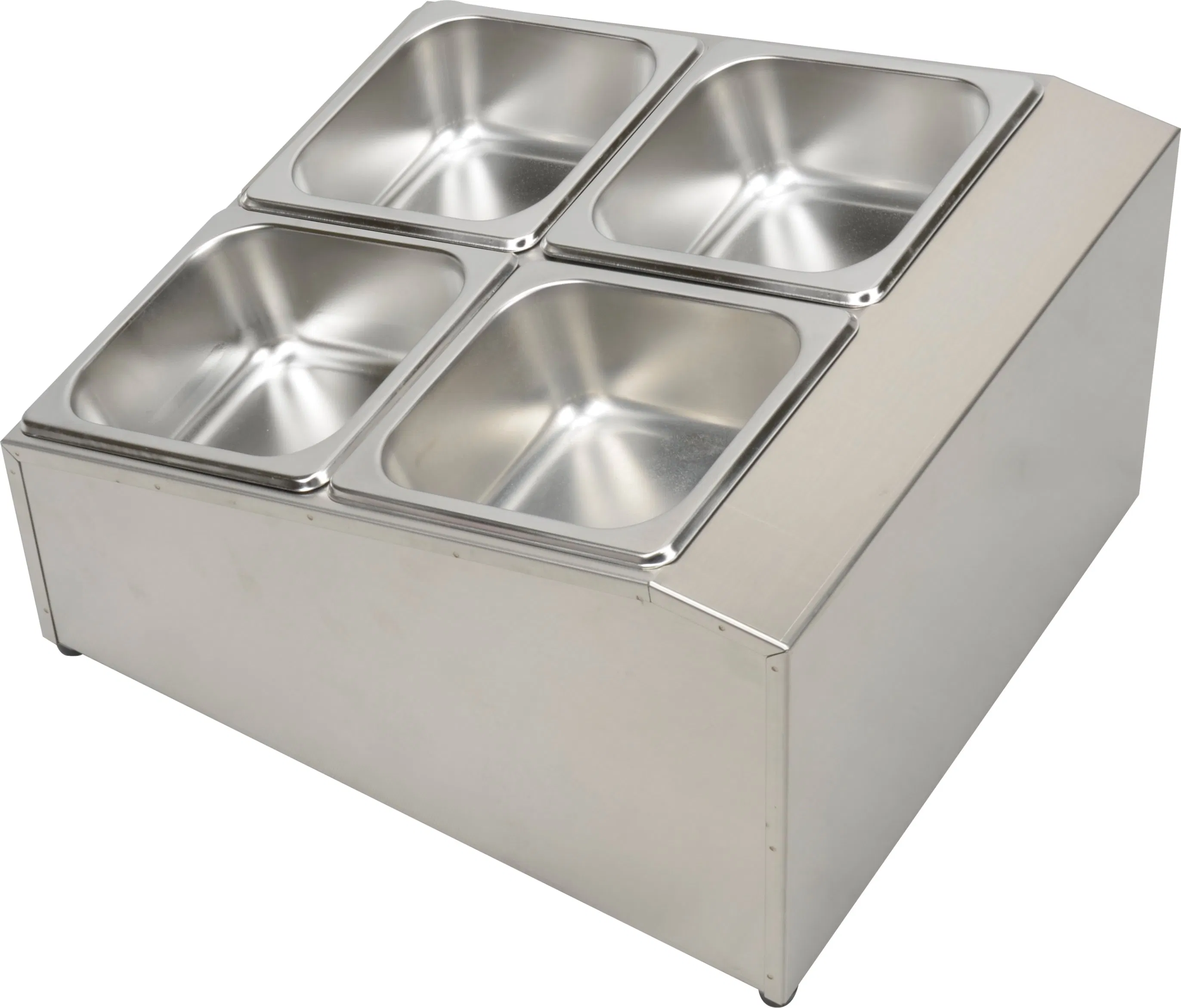 Commercial Stainless Steel Food Container Holder Gn Pan Display Rack