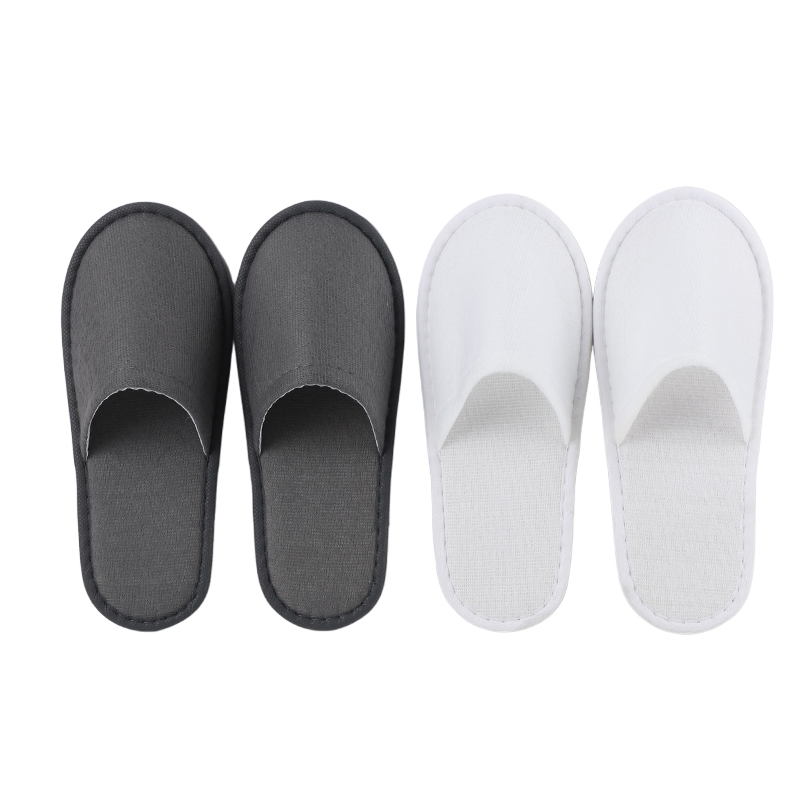 Custom Logo Personalized Indoor Home Hospitality Beauty Salon Hotel Plush Disposable Slippers