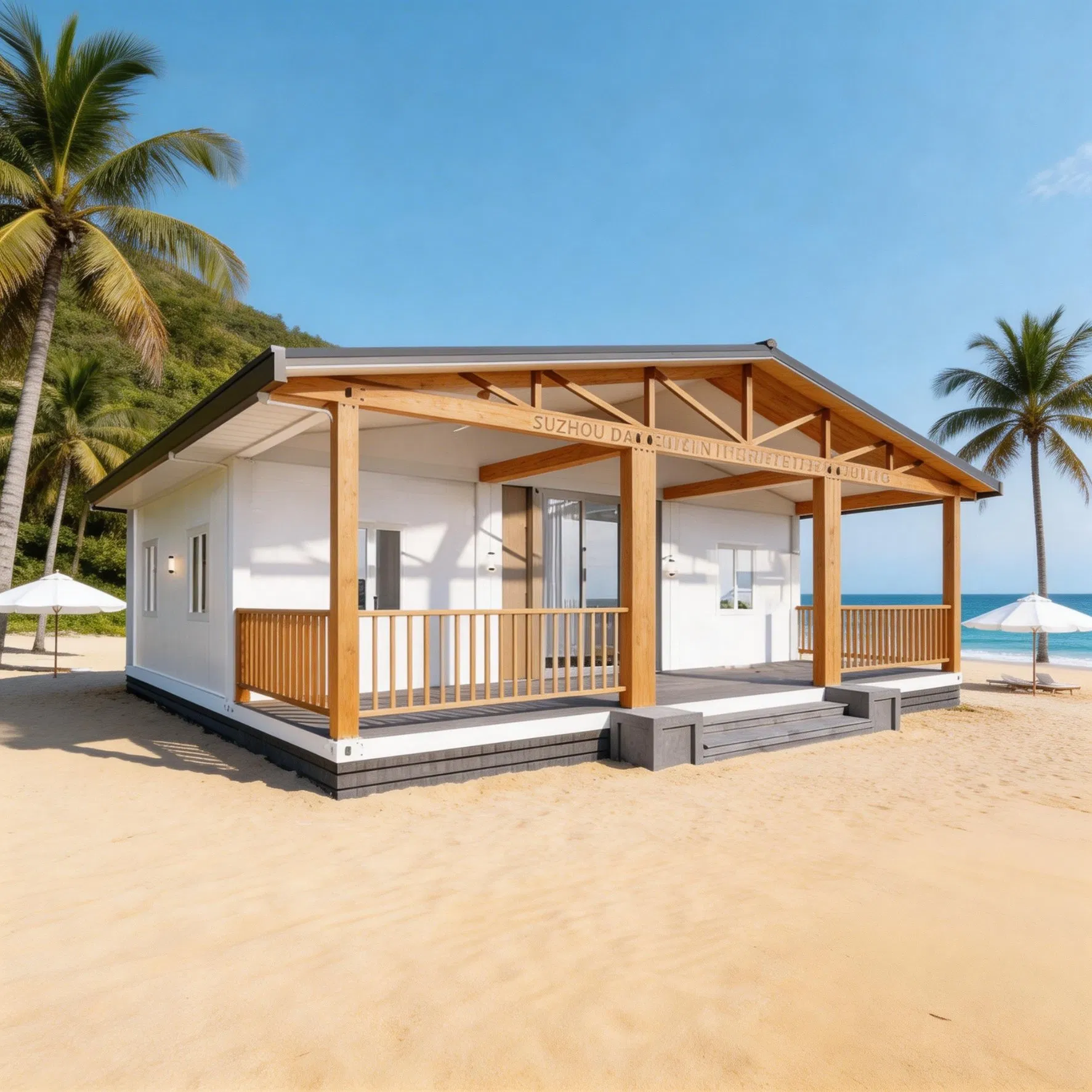 6X18X3.8m Modular Villa with Porch Movable Steel Structure House Detachable Container House for Villa