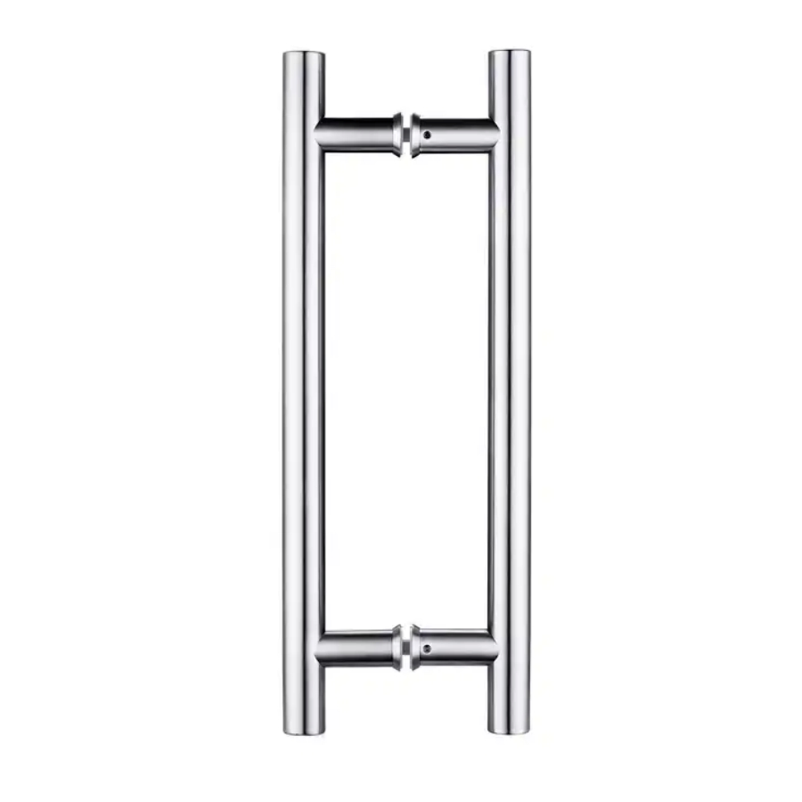 Modern Long Pull Handle Offset Doors Stainless Steel Glass Door Pull Handle with V Foot