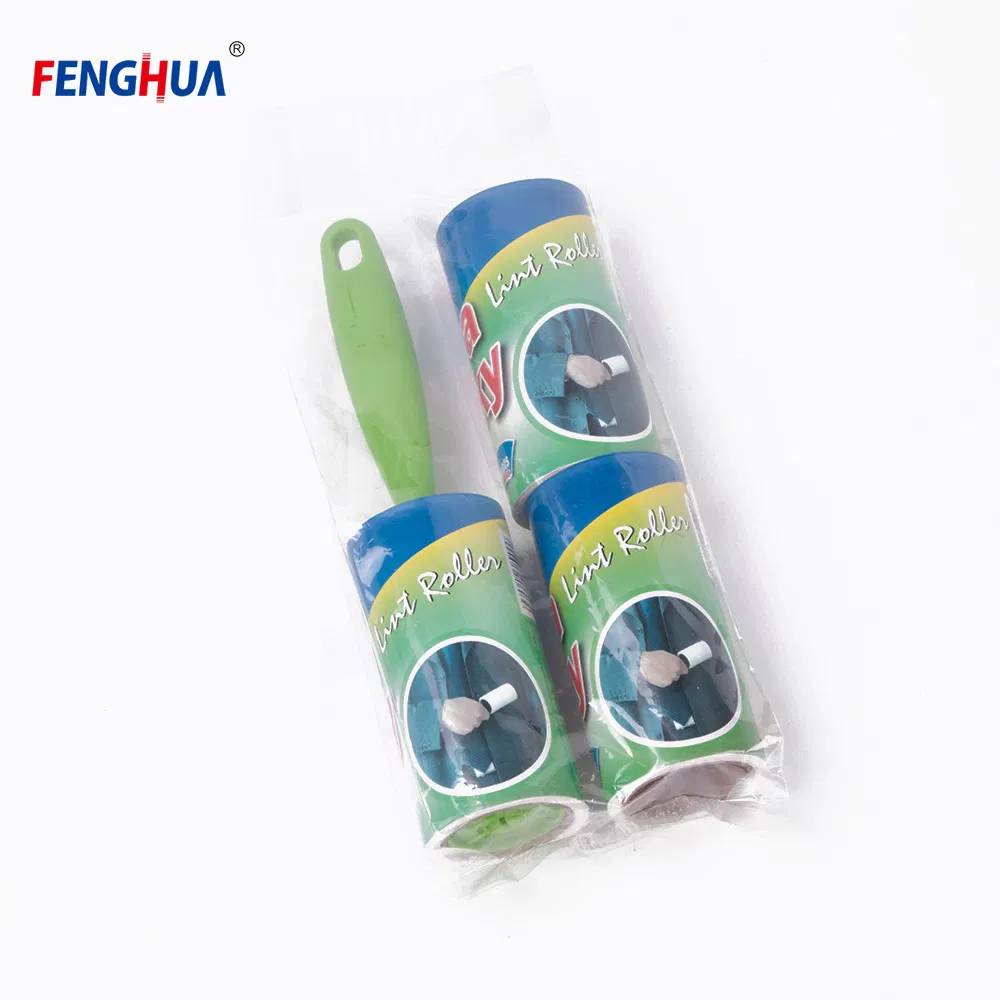 Household Adhesive Spiral Tear Paper Cleaning Clothes Dust Sticky Refill Lint Roller Set