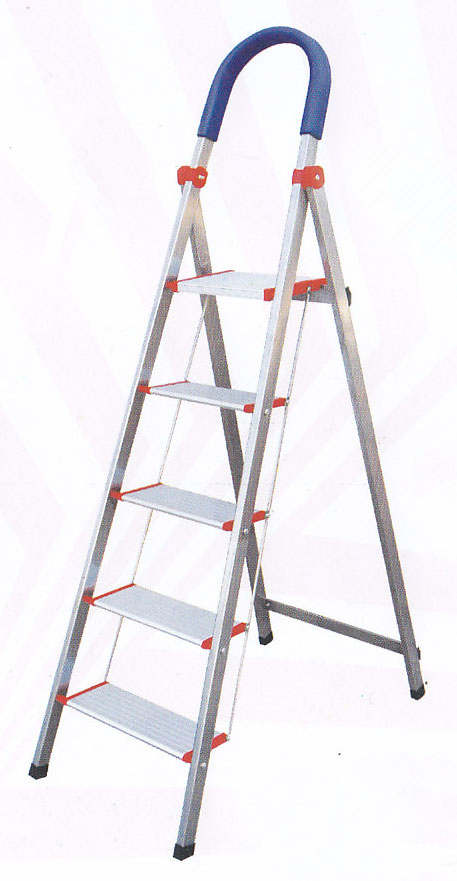 Wide Step Aluminium Ladder 6/7/8 Steps Folding Herringbone Household Ladder