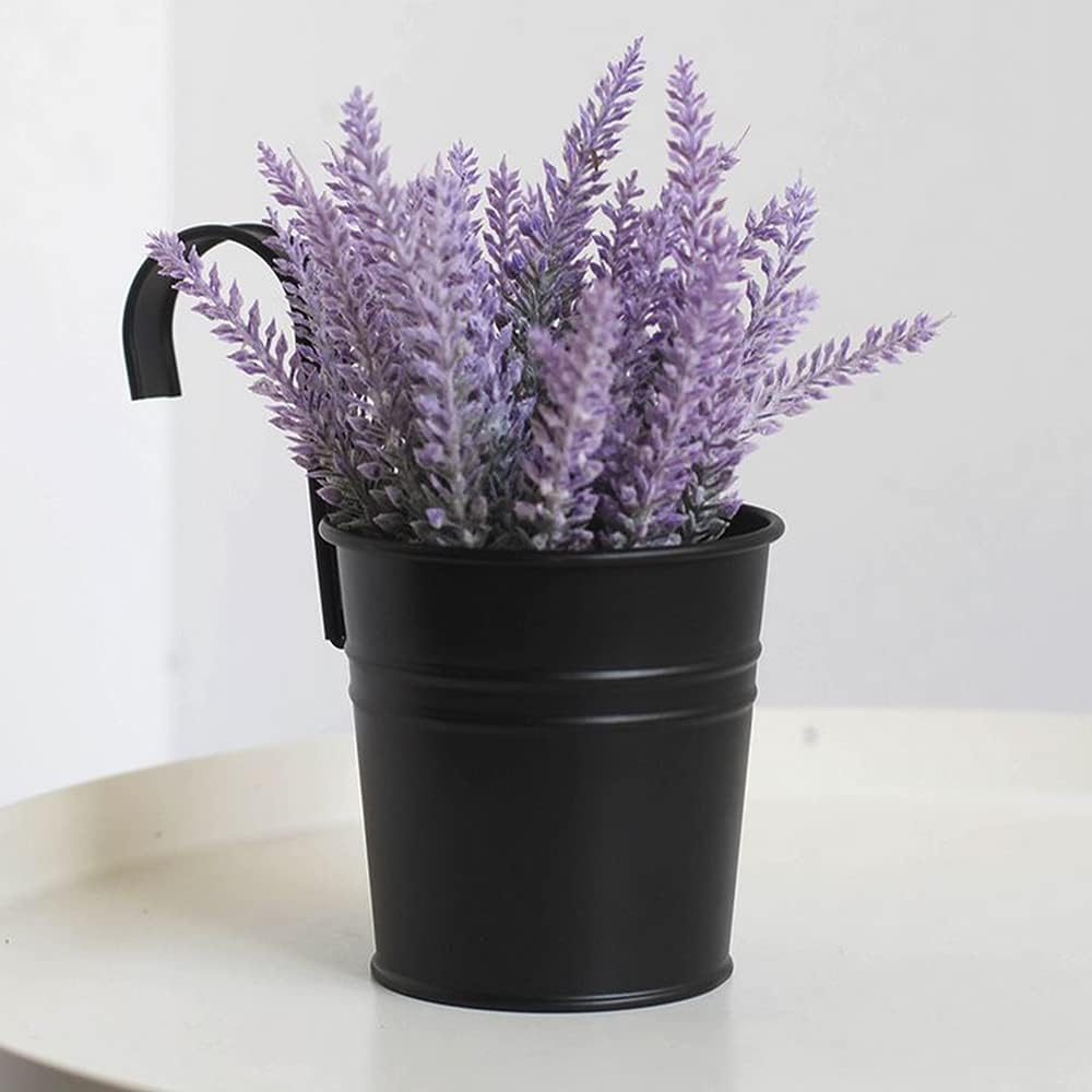 Ведро-кашпо металлическое подвесное для цветов