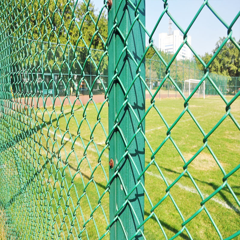 Farm Fence Factory Stadiums Palisade Fencing China 35*35mm-75*75mm Hole Size Football Field Chain Link Fence