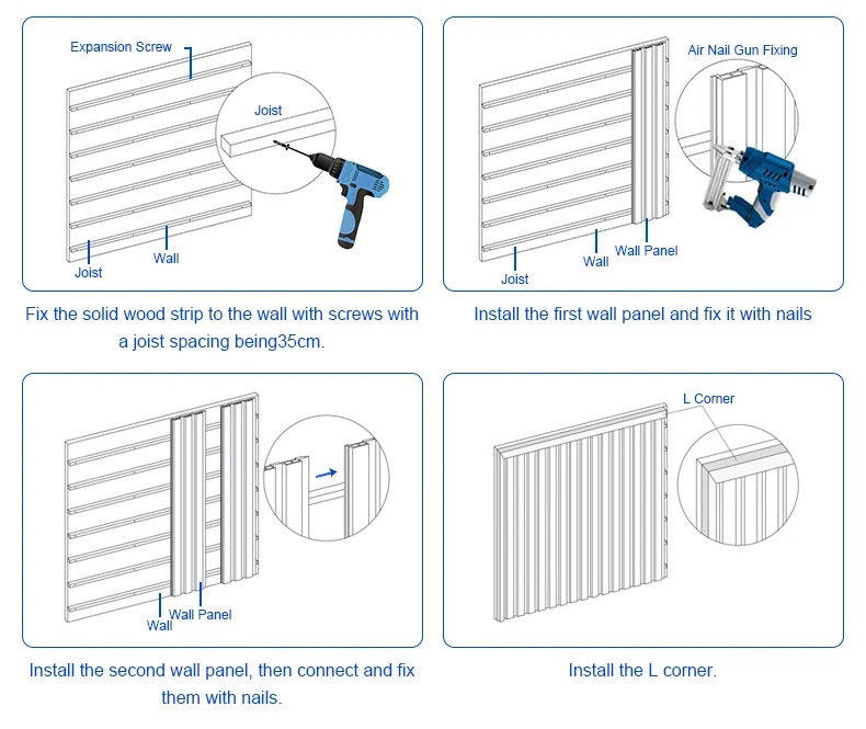 Modern Design and Moisture-Proof Custom Factory Interior WPC Fence WPC Wall Panel Indoor WPC Board Sheet Wall Panel PVC Great Wall Panels
