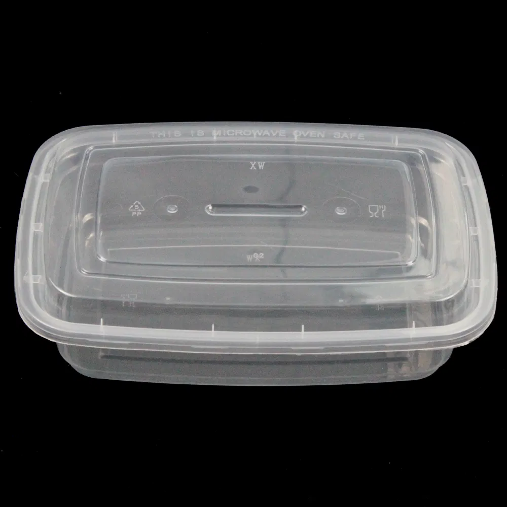 PP Plastic Box with Lid Transparent Disposable Plastic Tableware