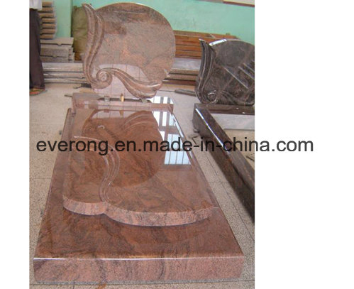 Red Granite/Marble/Memorial/Cemetery Cross Headstone in European/American/Poland /Chinese/Russian style