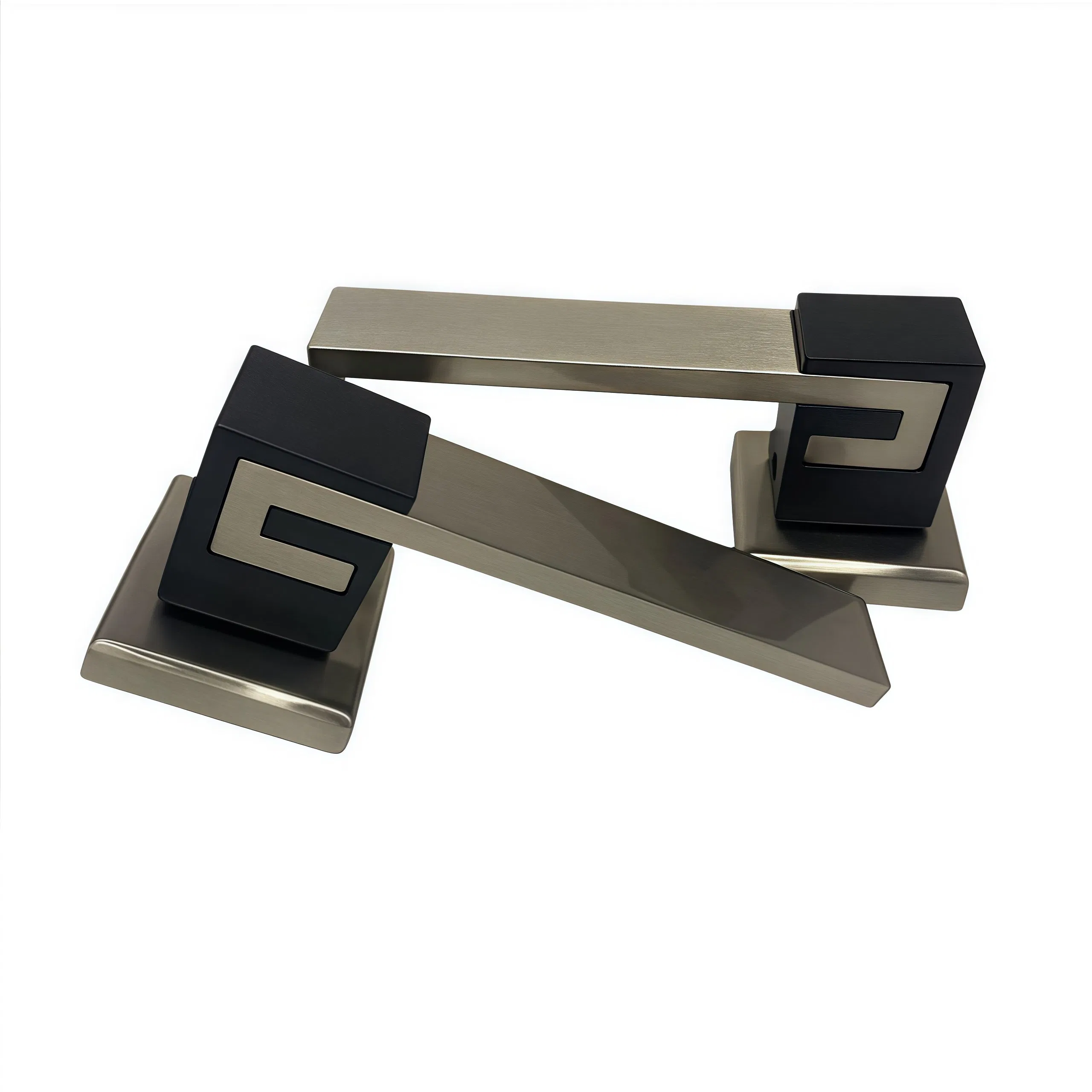 Light Luxury Design Modern Apartment Door Hardware Lever American Zinc Alloy Door Handle Lock Durable Right Angle Door Handle