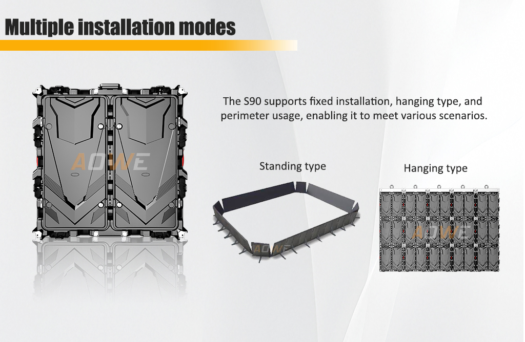 Aowe High Brightness Scoreboard Portable Sport LED Sign Board P5 P8 P10 Football Stadium Perimeter LED Screen Display