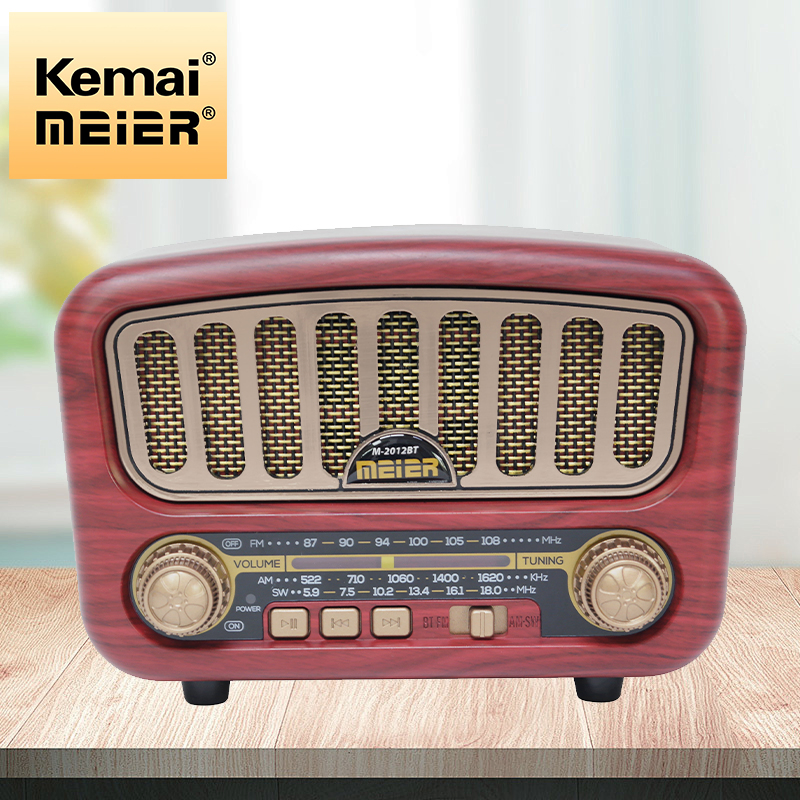 Home Radio LED Light Wireless Rechargeable Battery Pack Home Vintage Retro Solar Retro Radio