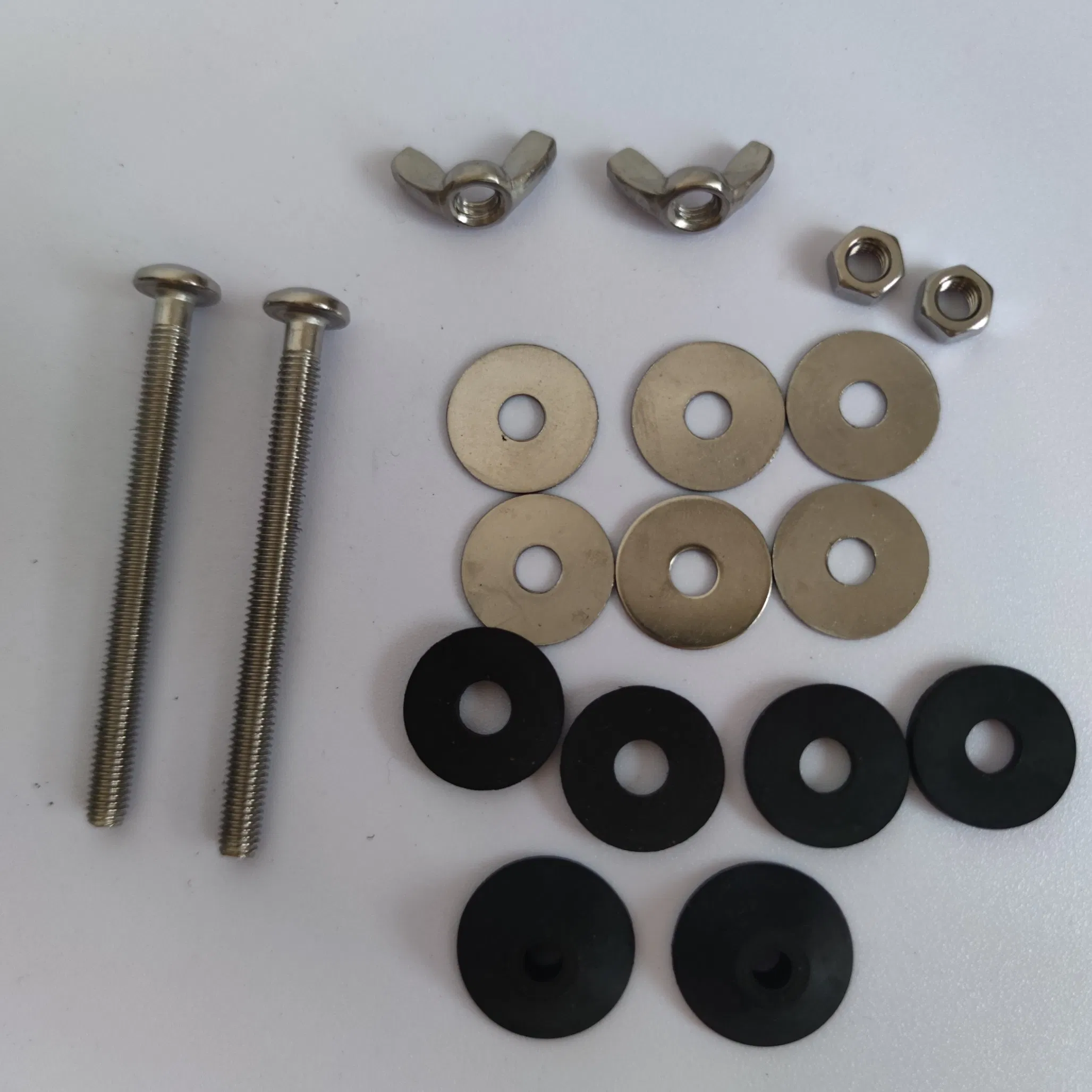 2 PCS Toilet Tank to Bowl Bolts Repair Kit with 5/16 * 3.15 Inch Heavy Duty Rustproof Stainless Steel Toilet Bolts