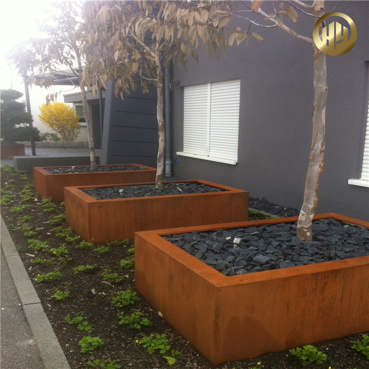 Corten Steel Giant Metal Garden Decorative Planter/ Garden Raised Bed