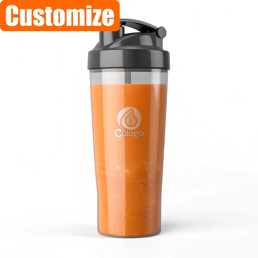 Customized 400ml Steel Powder Bottle Battery Wholesale Cocktail Protein Shaker Plastic Shaker