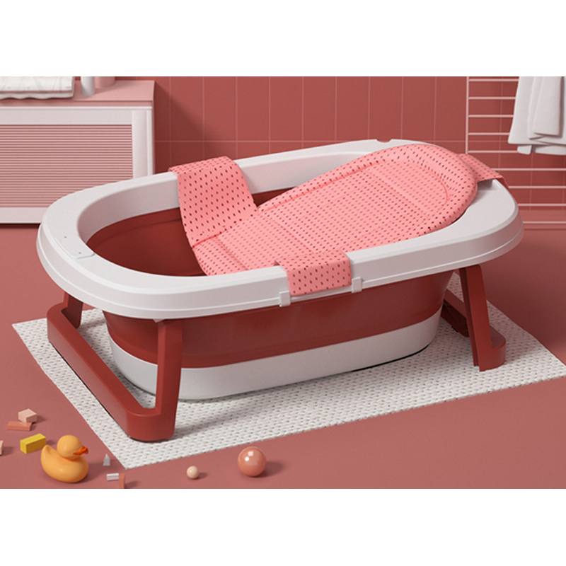 Baby Bath Basin, Baby Bathtub with Thermometer Show and Bath Net