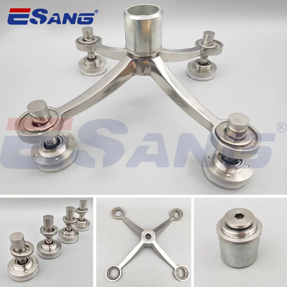 Esang Glass Fittings System Stainless Steel Curtain Wall Glass Spider Clamp