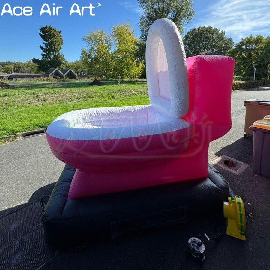 Customizable Giant Inflatable PVC Toilet Model for Advertising Party Event