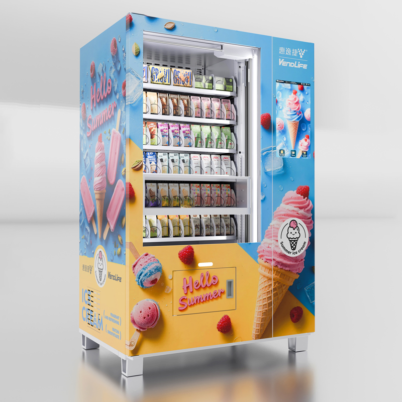 New Style -18 º C Frozen Food Vending Machines with Elevator Cooling Technology Freeze Pop Popsicle Ice Cream Vending Machine for Sale Drink