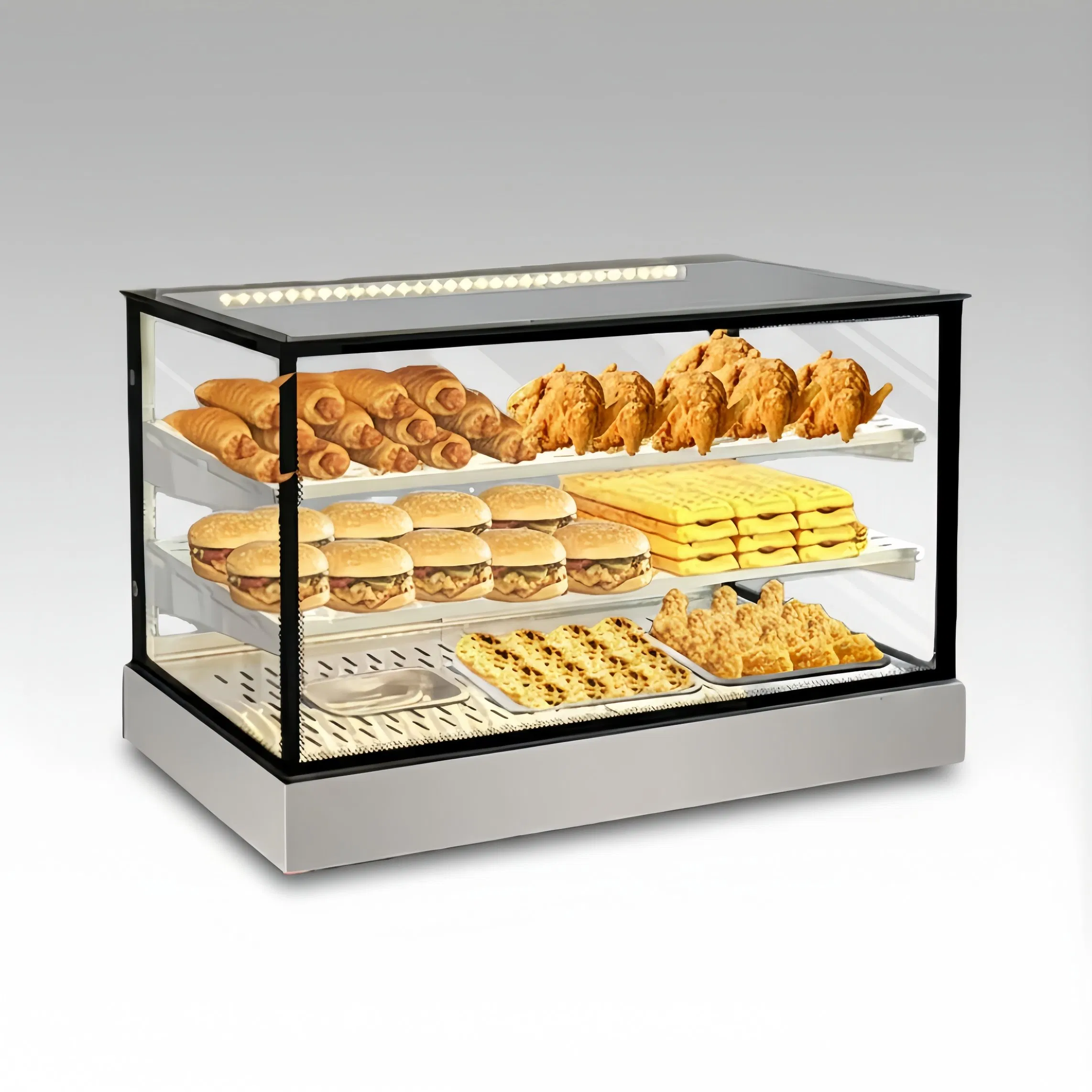 Commercial Countertop Food Display Warmer Glass Front for Coffee Shop