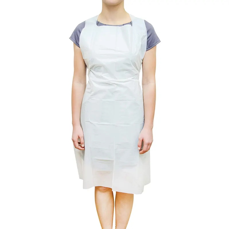 PE Plastic Disposable Aprons Accept Custom Order Disposable Bibs for Adult
