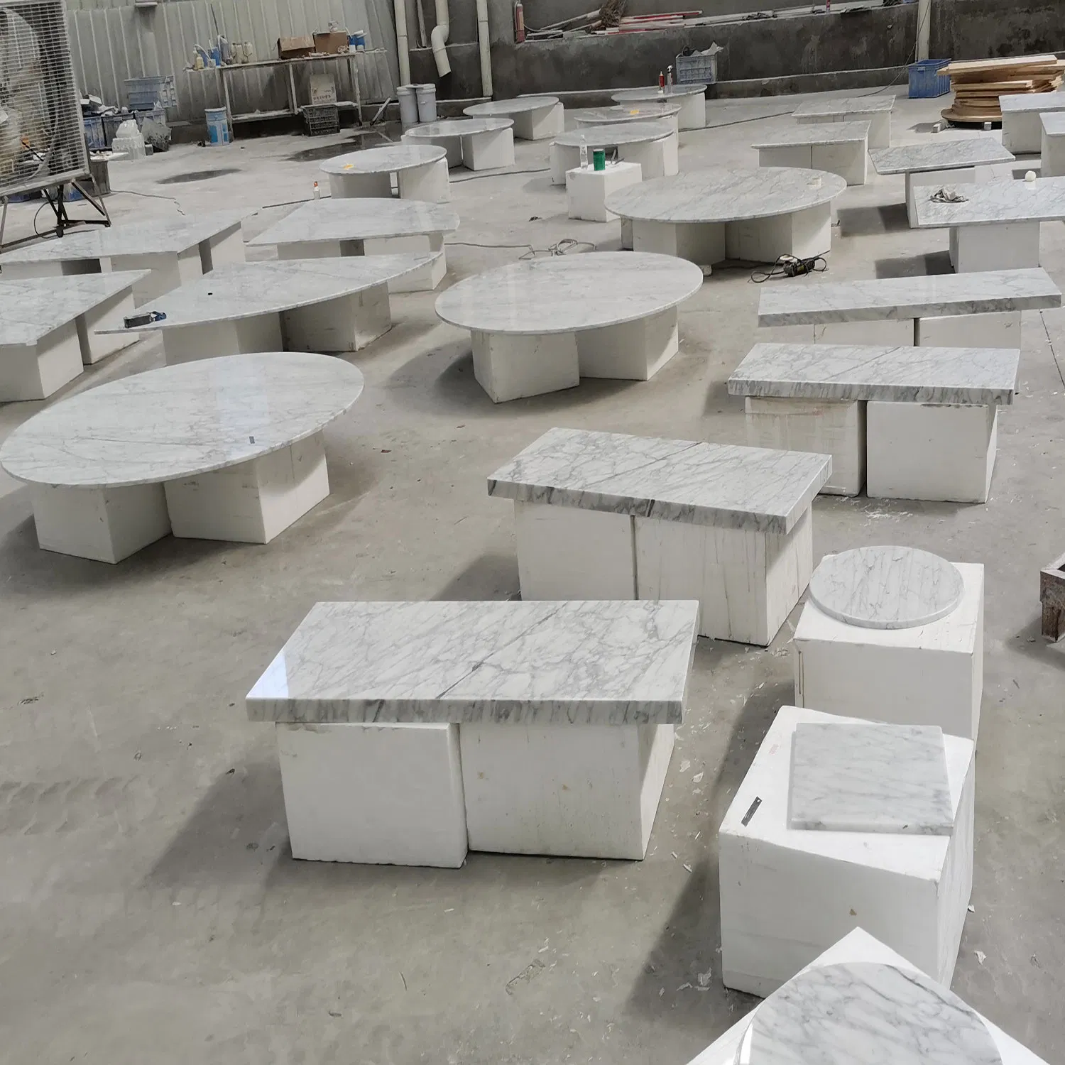 Italy Marble Carrara White Marble Natural Stone Counter Bathroom Vanity Tops