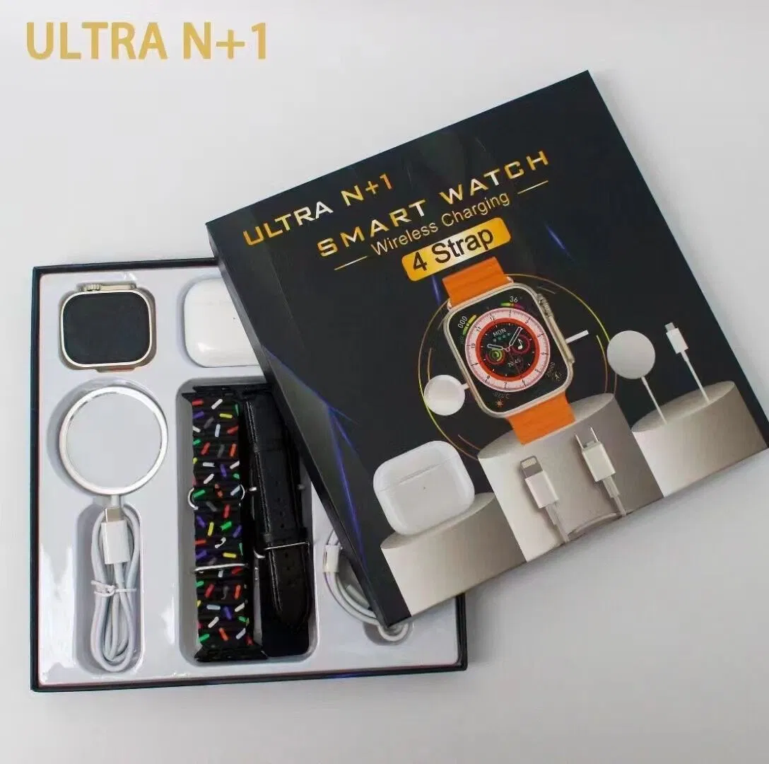 2023 New Arrival I30 PRO Max Suit Smart Watch Ultra 9 with Earbuds Box Suit 4 in 1 Set with Adapter and Protective Case Wireless Charger
