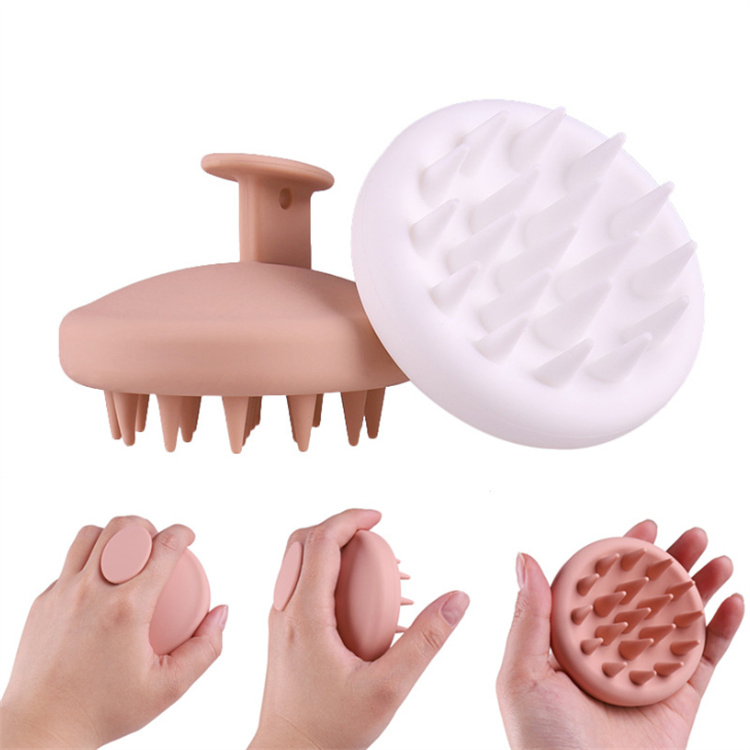 Customized Logo Silicone Scalp Massager Shampoo Scrubber Hair Bath Washing Brush