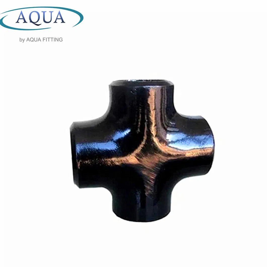 A105 A234 Carbon Steel Forged Pipe Fitting Enequal Cross / Reducing Thread Cross