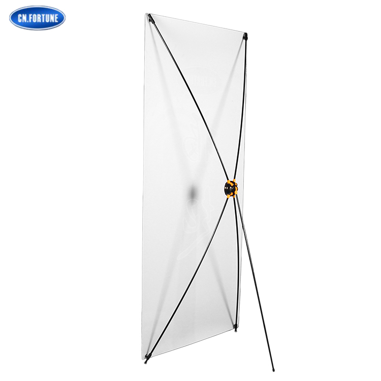 Black-Yellow Back Gear Wheel X Banner Stand with Good Quality