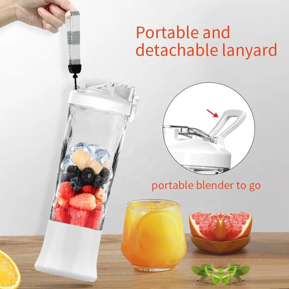 600ml Electric Portable Blender Smoothies 4000mAh USB Rechargeable Powerful Ice Crush Mini Personal Blender Fresh Fruit Juicer