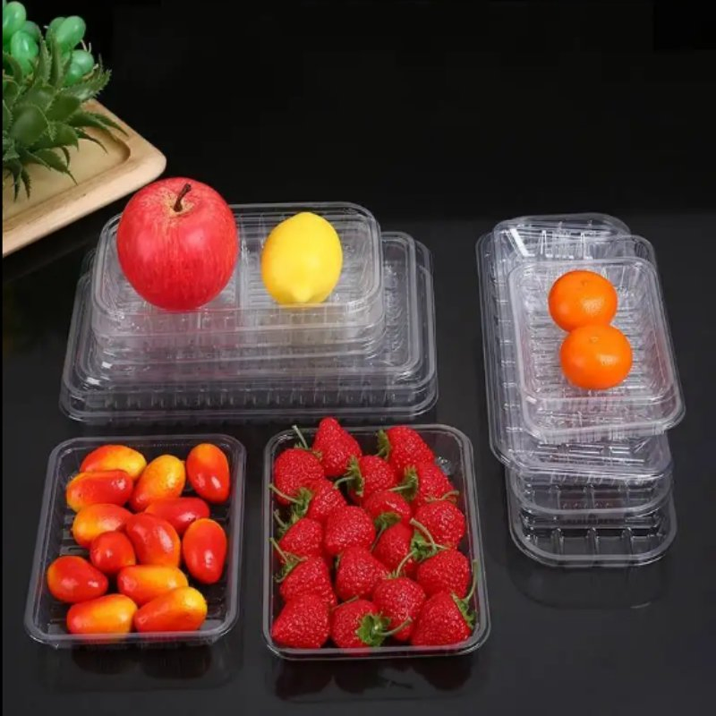 Transparent Pet Fruit Box Food Tray for Vegetable/Meat