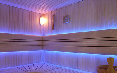 Традиционная сухая сауна с инфракрасным обогревом и паром