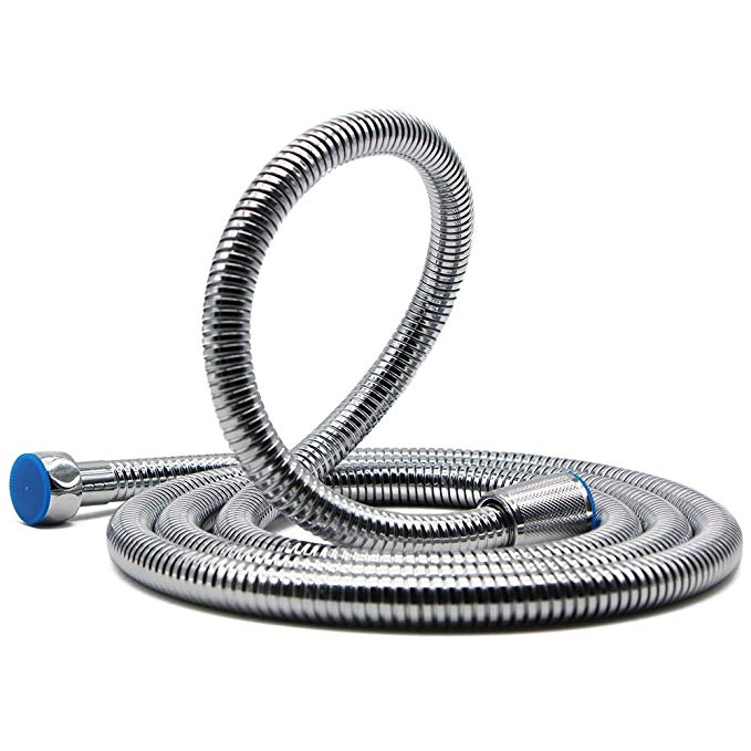 Sanitary Ware Fittings Showerhead Connected Flexible Stainless Steel Bathroom Bathtub Braided Reinforced Double Lock Chrome Plated Extensible Shower Head Hose