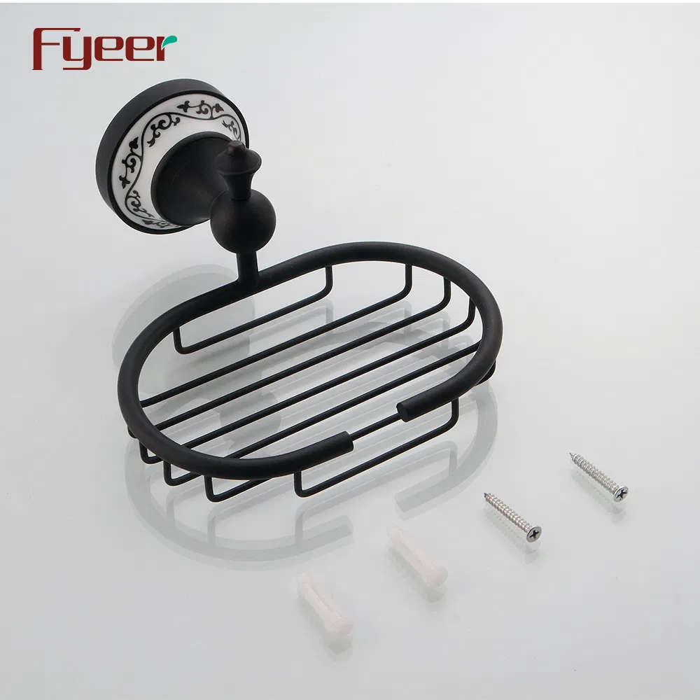 Мыльница настенная Fyeer Classic Black, латунь