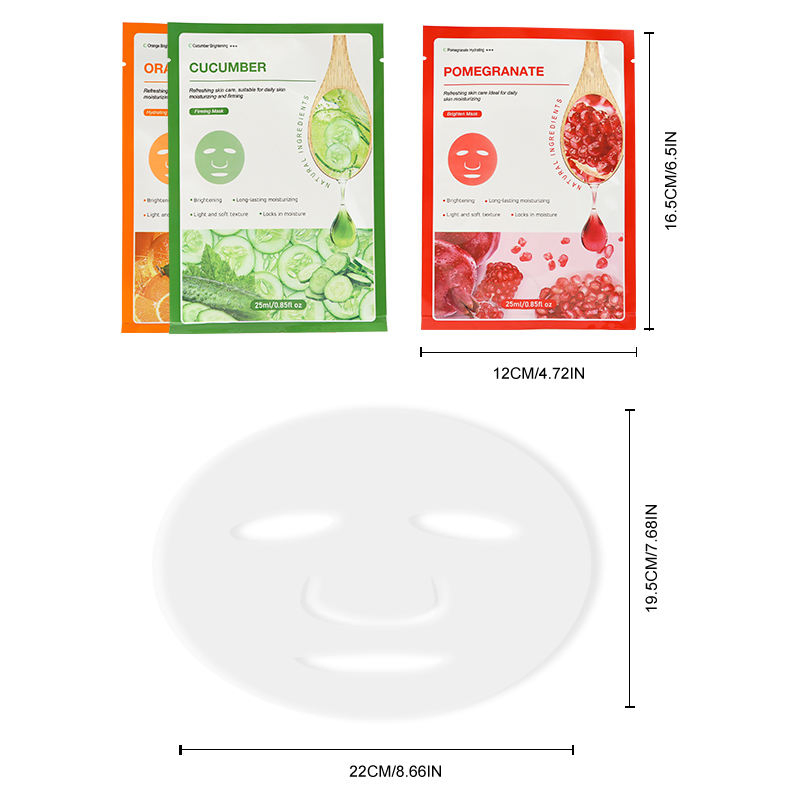 OEM Professional Manufacturer Vitamin C Whitening Face Mask Suitable for All Skin Types Natural Fruits Facial Sheet Mask