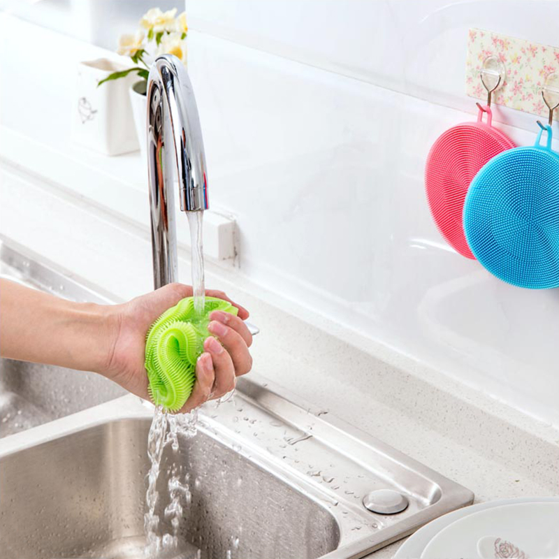 Food-Grade Multi-Purpose Silicone Sponge Pot Holder and Dishwasher Scrubber