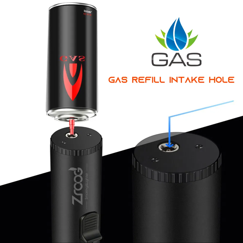 Windproof Torch Lighter Triple Torch Jet Blue Flame Refillable Butane Metal Lighter