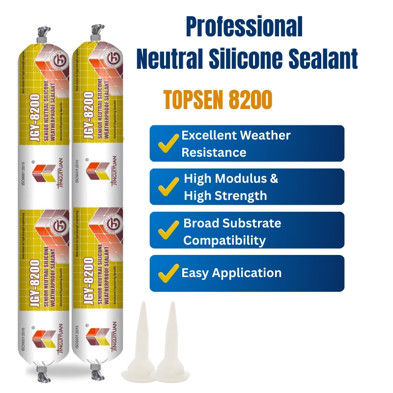 Topsen 8200 Silicone Sealant Supplier Free Sample of High-Strength Weatherproof Sealant From China
