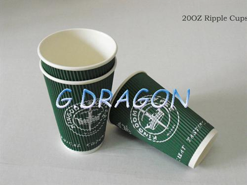 Бумажные стаканы для напитков 3-32 унции с крышками