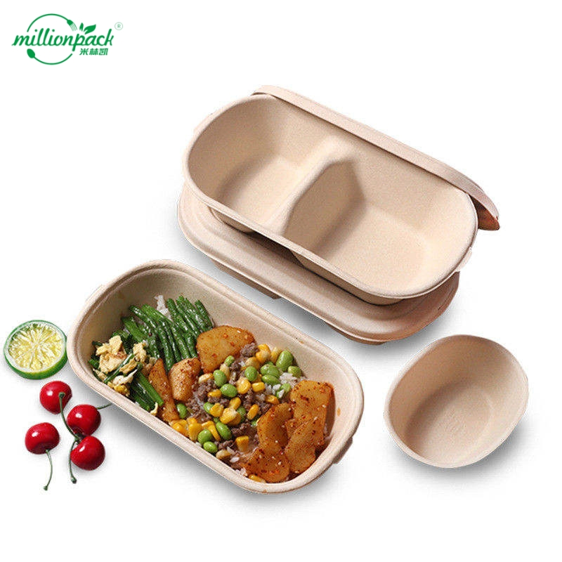 Leak-Proof and Grease-Resistant Sugarcane Box for Oily Foods