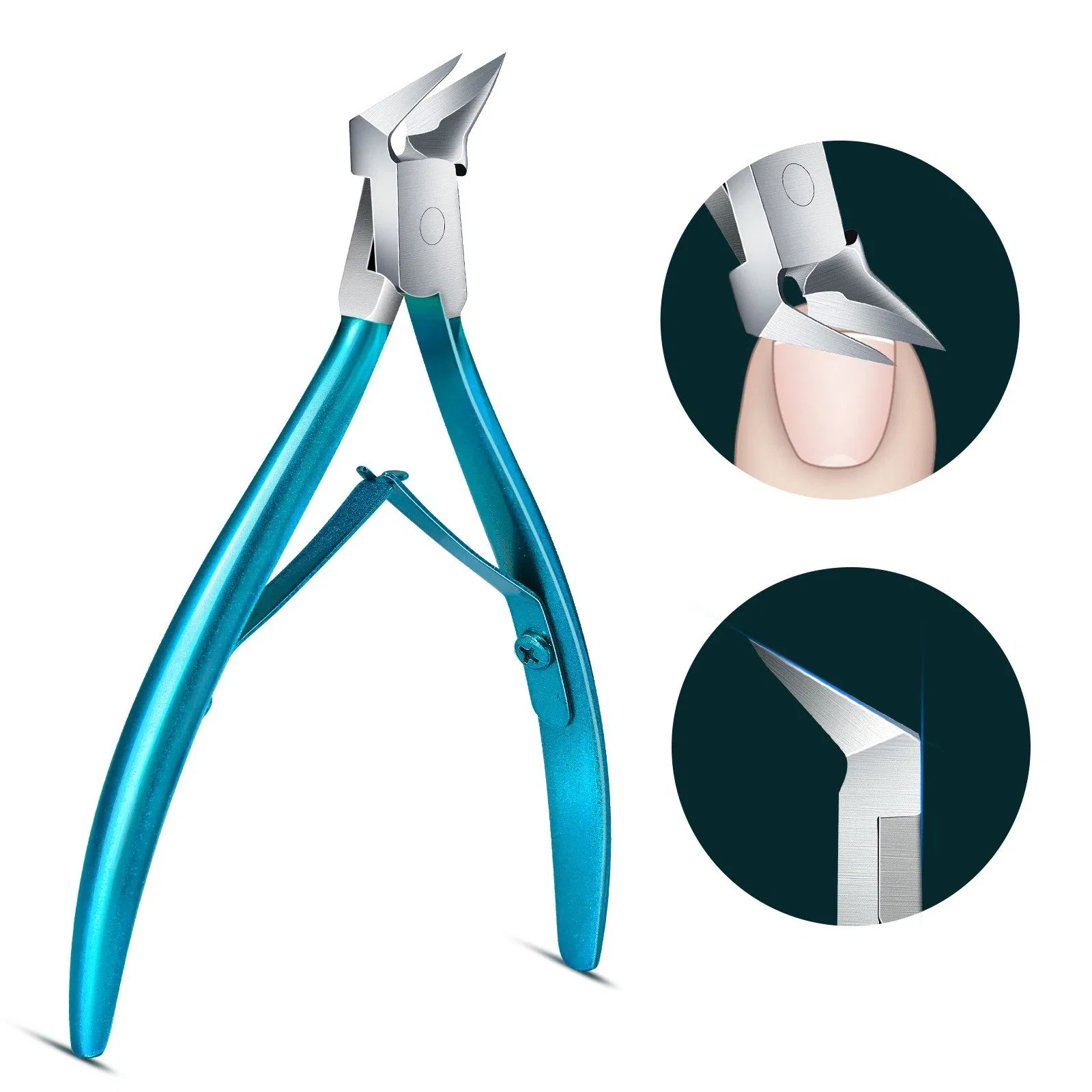 Professional Stainless Steel Bevel Nail Clipper Cuticle Nail Nipper for Nail Care Manicure Pedicure Tool