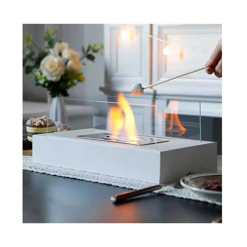 Modern Glass Tabletop Fireplace Bio Ethanol Fireplace Display for Table Decorations