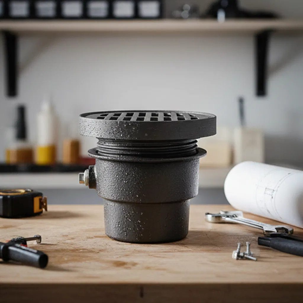 Customized Cast Iron Above Grade Nickel No-Hub Connection Ductile Flashing Floor Drain