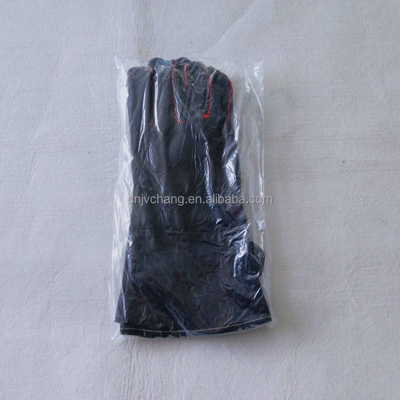 Premium Heat Resistant Cowhide Leather Gloves - 16 Inch Insulated Design