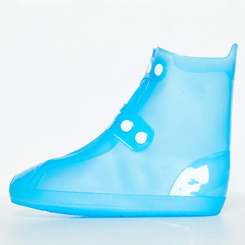 Anti Slip Waterproof Unisex Reusable Blue Fashion PVC Rain Shoes Cover