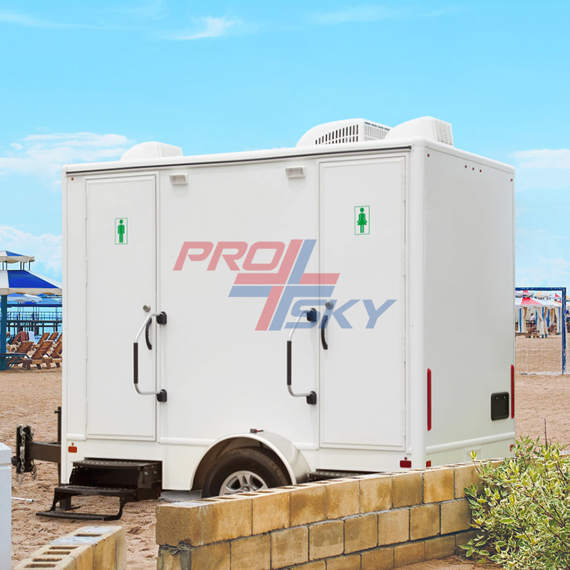 Prosky Mobile Public Outdoor Toilet Cabin Prefab Sanitation Unit for Construction & Emergency